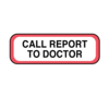 Nevs Position Labels - Call to Doctor 1/2" x 1-1/2" White w/Red & Black XP-130